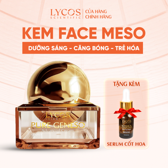Kem Face Meso LYCOS Dưỡng Trắng, Căng Bóng & Dưỡng Da Mềm Mịn 20g – Tặng 1 Serum Cốt Hoa