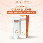 Gel rửa mặt LYCOS Clean & Light Làm Sạch Sâu, Hỗ Trợ Kháng Viêm, Làm Dịu Da 100ml
